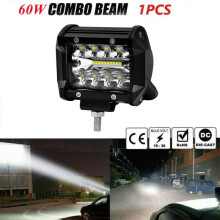 Barra de luz de trabalho LED de 60 W, faróis de longo alcance, farol auxiliar para uso off-road em carros, caminhões e SUVs.