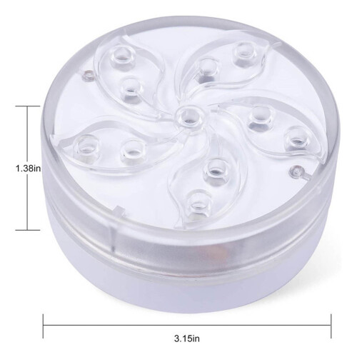 Φώτα υδρομασάζ, συσκευασία 2, 11 LED RGB υποβρύχια φώτα πισίνας με τηλεχειριστήριο RF, 2
