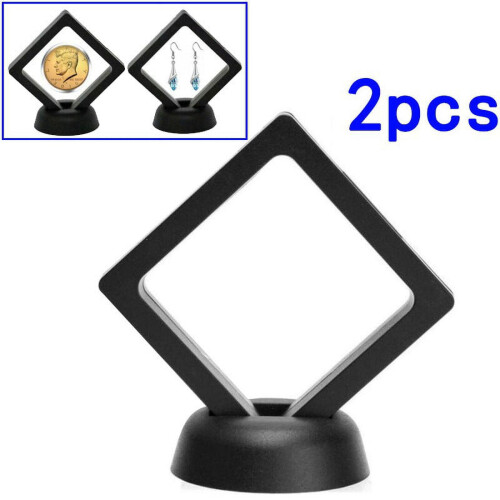 Πλαίσιο επίδειξης νομισμάτων πρόκλησης Fancy2Pcs, τρισδιάστατη βάση επίδειξης με 1