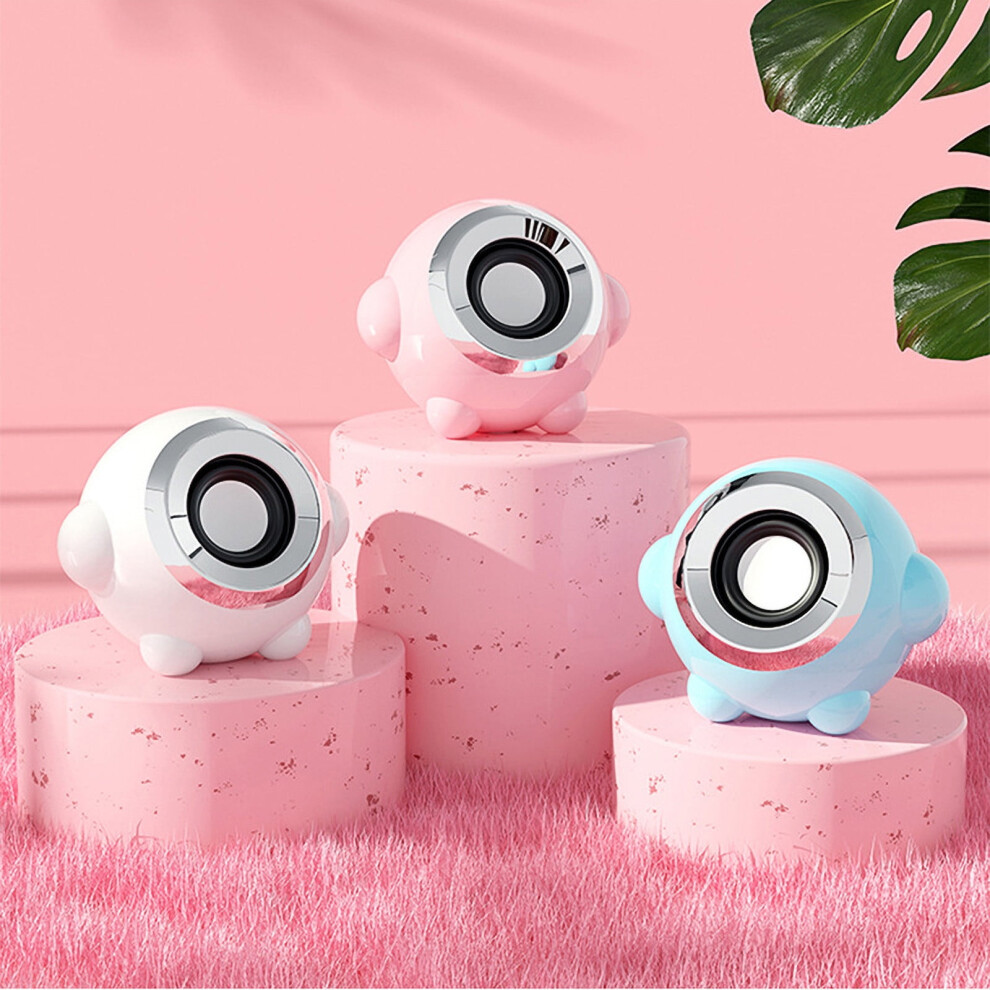 Jacenvly 2024 New Bluetooth Speakers, Mini Desktop Speakers For Laptop, Computer, Home, Wired Active Multimedia Speakers Pink 9164030119819