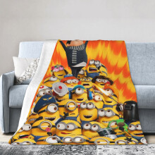 MinionS Ultraweiche Mikrofleece-Decke mit 3D-Druck, 102 x 76 cm, Überwurf für Couch, Sofa oder Bett, warmes Geschenk für Kinder und Erwachsene zu