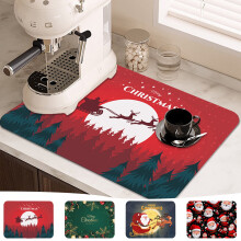 Jacenvly Salg Høstdekor - Diatomitt Avløpsmatte Kompatibel med Juleserien, Hurtigtørkende Kjøkkenoppvask Bordmatte Hjemmedekor