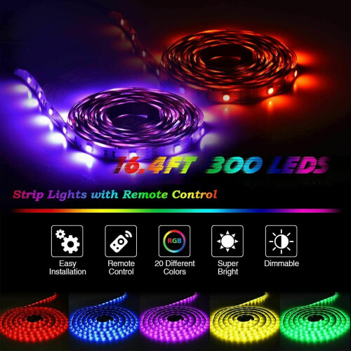 Λωρίδες LEDΦώτα Δωματίου LED RGB 33ft5050Φώτα Ταινίας LED με Αλλαγή Χρώματος 2