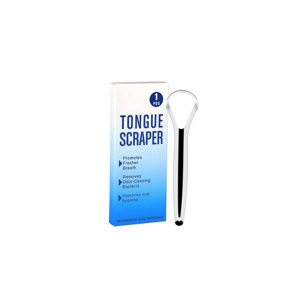 Silver Tongue Scraper In Stainless Steel