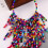Boho-Ohrringe mit Perlen und Quasten, rund, lang, auffällig, Statement-Schmuck 5