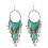 Boho-Ohrringe mit Perlen und Quasten, rund, lang, auffällig, Statement-Schmuck 8