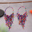 Boho-Ohrringe mit Perlen und Quasten, rund, lang, auffällig, Statement-Schmuck 3