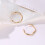 2 ζευγάρια γυναικεία μοντέρνα ματ σκουλαρίκια με κρίκο Leverback, κοσμήματα πάρτι 3