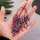 Boho-Ohrringe mit Perlen und Quasten, rund, lang, auffällig, Statement-Schmuck 4