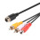 jixopn4Pin Aviation Head Αρσενικό σε 2RCA Αρσενικό DC Αρσενικό Καλώδιο Προέκτασης για Κάμερα 5