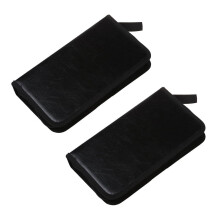 2X 80 VCD DVD CD FauX Leather Case Storage Holder Organizer Black