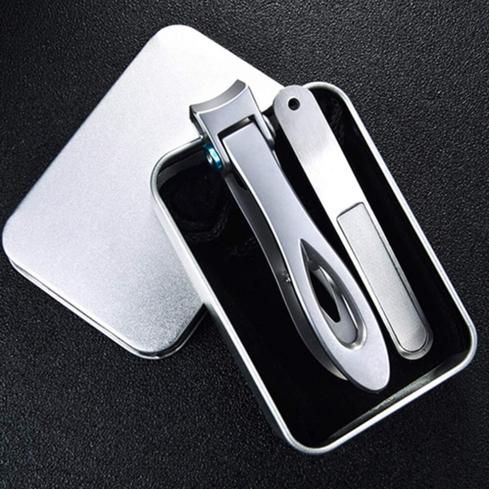 Nail Clippers for Thick Nails, 15mm Wide Jaw Stainless Steel Heavy Duty Clippers with Nail File Set