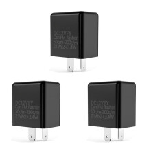 3X 2-Pin LED Flasher Relay 12V Adjustable Frequency for Motorcycle Turn Signal Fix Blinker Lights Indicator Relays