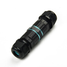 M16 3-polige wasserdichte Anschlussdose IP68 Kabelverschraubung Elektrischer Inline-Draht