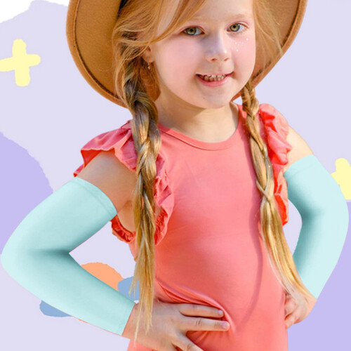 Witspace Kids UV Sun Protection Cooling Arm Sleeves, Αναπνέον Ελαστικό Πάγος για Αγόρια και Κορίτσια (7-12 2