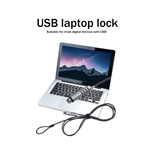 USB Password Lock Computer Lock Password Protection Anti-Theft Lock Universal Laptop Computer Password Lock 1
