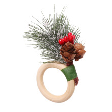 Christmas Table Decor, Holiday Dining Accessories for Thanksgiving, Elegant Table Setting Napkin Holders, Enhances Romantic Events