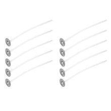 50 Stück vorgewachsene Baumwollkern-Dochte 8 cm / 3,1 Zoll Basis