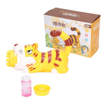 Bubbelblåsare för barn, dekorativ figur, samlarleksak av tiger, automatisk bubbelmaskin med 10 hål, rolig utomhuslekutrustning, handgjord