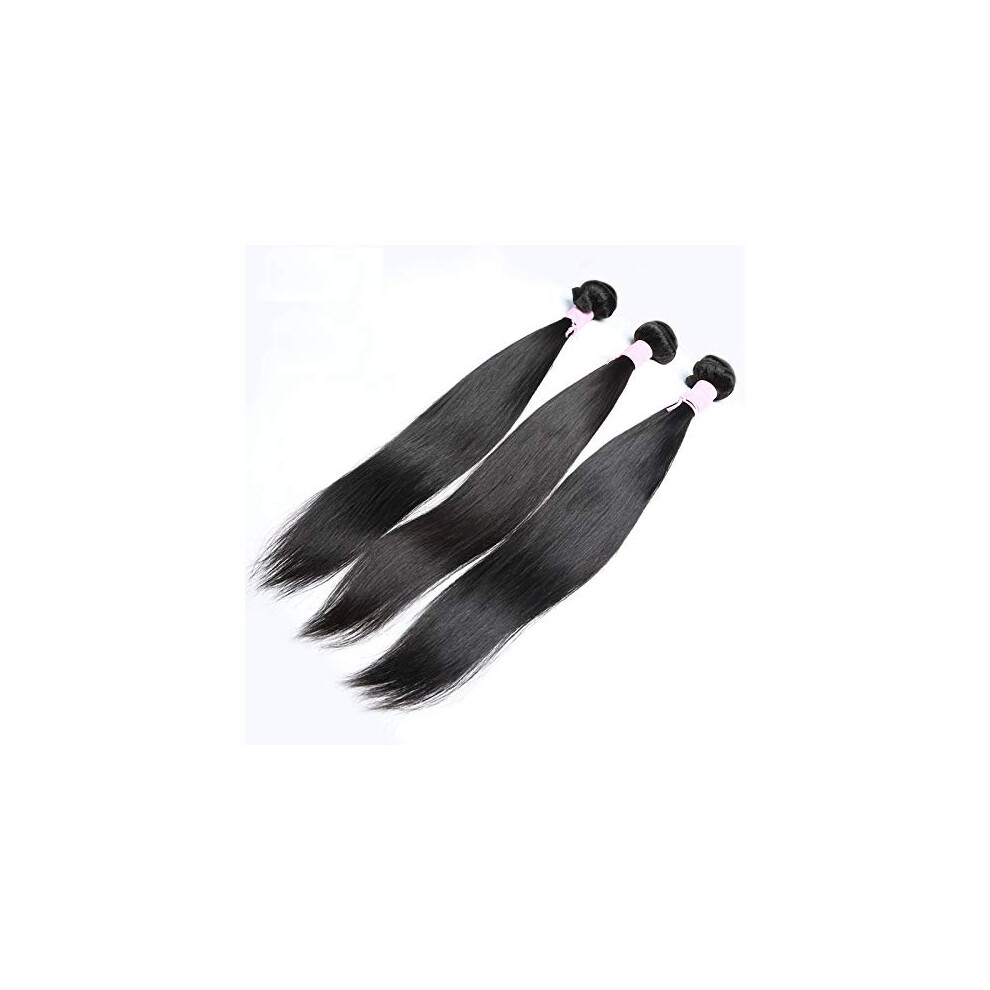 Unisex Black Brazilian Virgin Hair Bundles 9A Human Hair Extensions Deep Wave Natural Color Bleach And Dye Friendly
