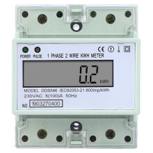 KWH-mittari, 5-100A 230VAC Wattimittari Iskunkestävä LCD-näyttö näyttää kompaktin ja kirkkaan teollisuuden käyttöön