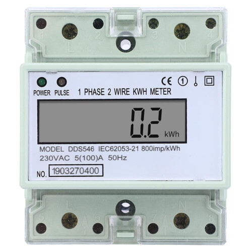 Μετρητής KWH, μετρητής Watt 5-100A230VAC με οθόνη LCD αντικραδασμικής ισχύος, συμπαγής και