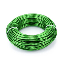 500 g pyöreä alumiinilanka, taipuisa metallinen askartelulanka korujen valmistukseen, vihreä, 9 gauge, 3,0 mm, 25 m / 500 g (82 jalkaa / 500 g)