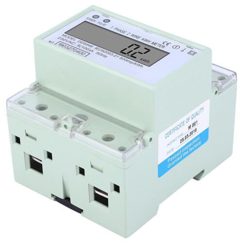 Μετρητής KWH, μετρητής Watt 5-100A230VAC με οθόνη LCD αντικραδασμικής ισχύος, συμπαγής και 2