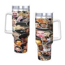Sebastian Stan 40Oz Thermobecher mit Henkel und Strohhalmdeckel, isolierter Edelstahl-Trinkbecher, Reisebecher, Becherhalter, Geschenkidee