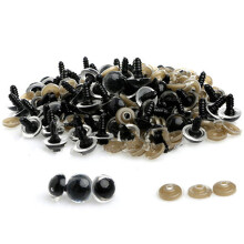 Bluethy 100 Pcs 8-20mm Plastic Safety Eyes for Teddy Bear Doll Animal Puppet Craft DIY