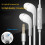 Fone de ouvido com fio SUSUchens com microfone, som surround estéreo com graves potentes, controle de volume, conector de 3,5 mm, compatível com 1