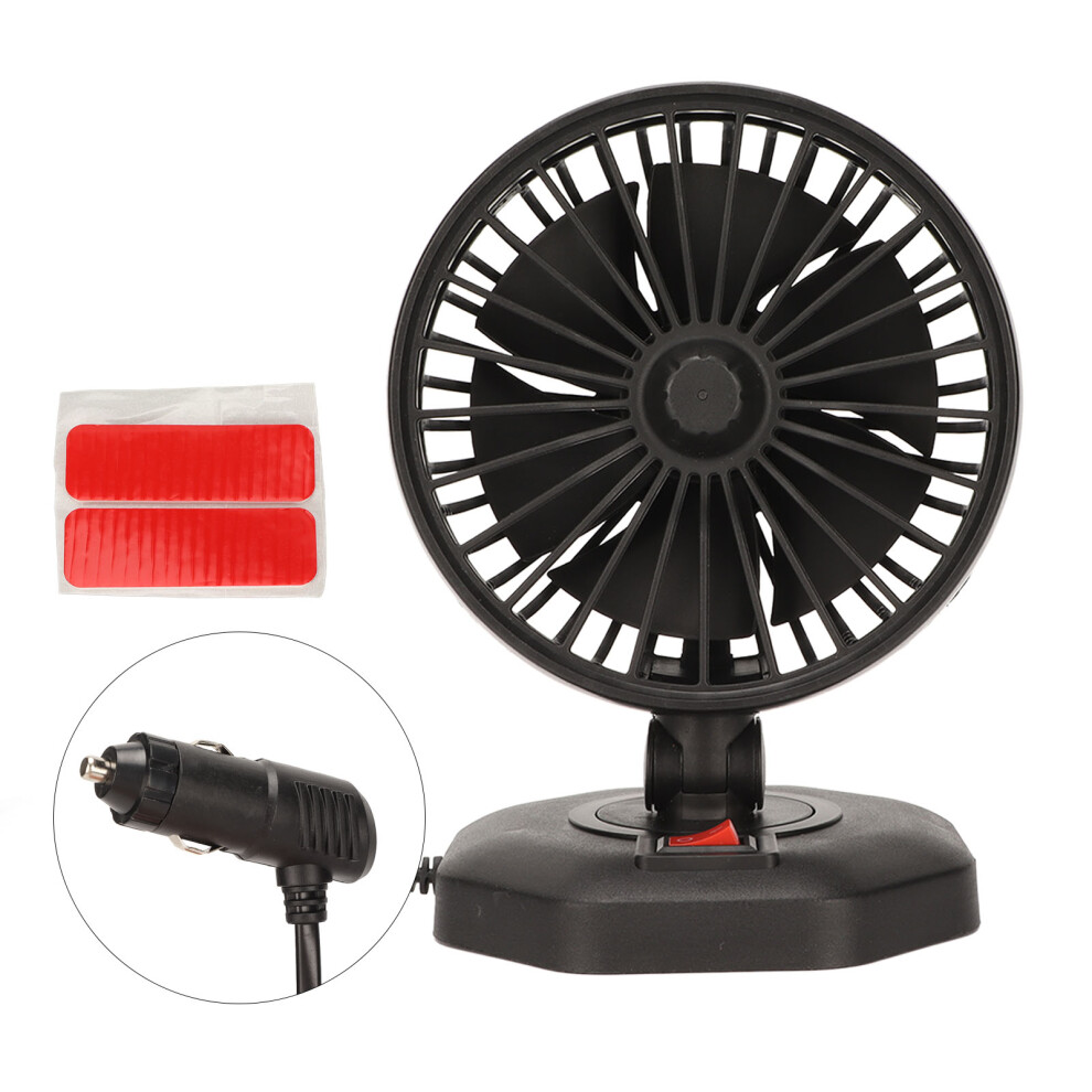 Portable Cooling Fan With 360 Degree Rotatable Heads, Adjustable Dual Head Usb Car Fan For Suv Rv Truck Sedan Cruise, Sturdy Build Low Energy 9138057378535