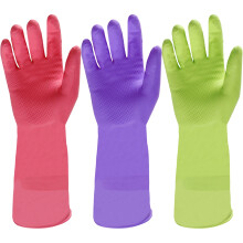 Gants de vaisselle en caoutchouc Tcwhniev, gants de vaisselle moyens, 3 paires de gants en latex réutilisables, très grande taille