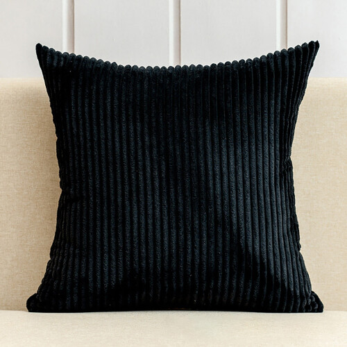 WOCACHI 20" X 20" Modern Contemporary Transitional Navy Blue Striped Polyester Throw Pillow ( 2 Count)