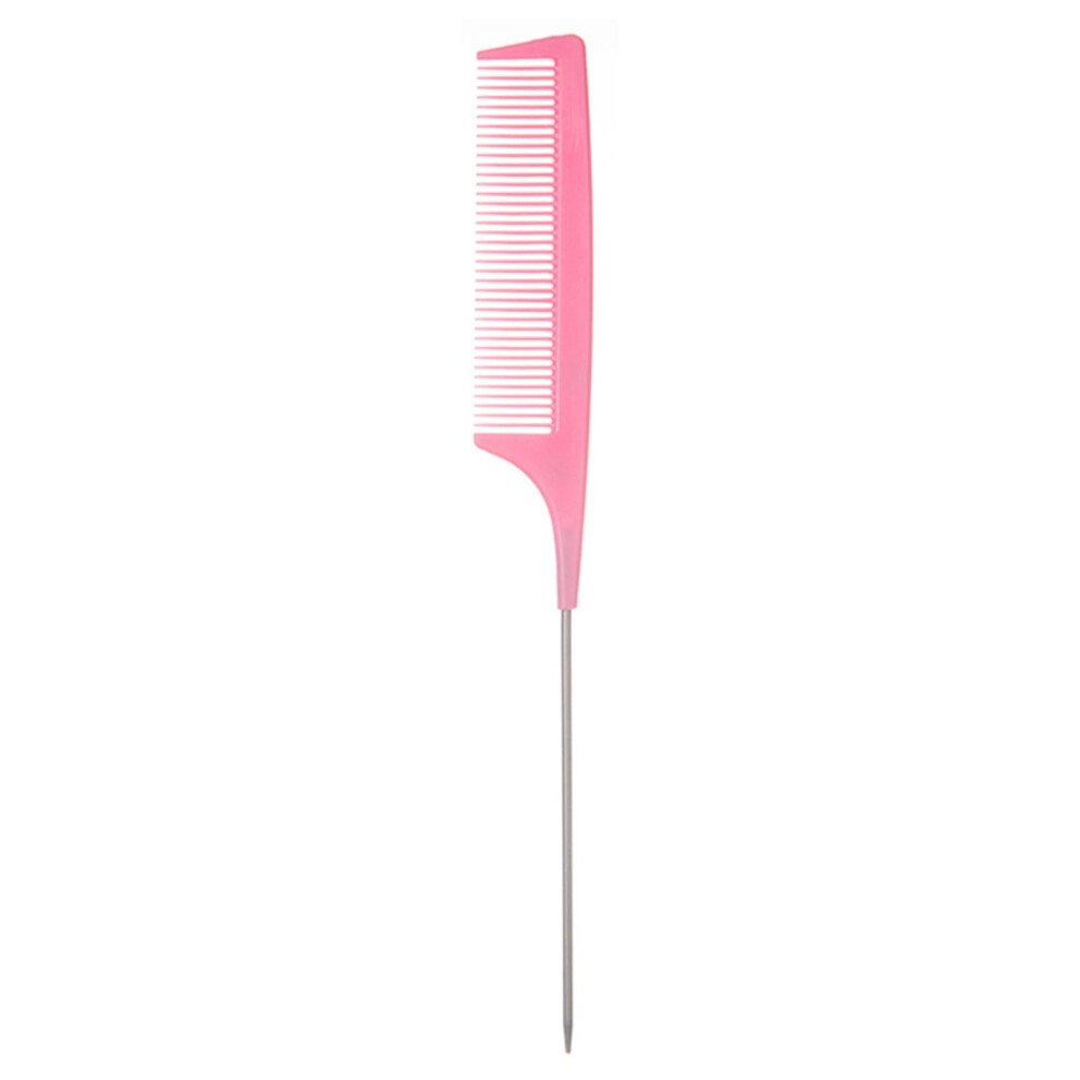 Unisex Stainless Steel Pintail Comb For Precise Hair Sectioning And Heat Resistant Styling