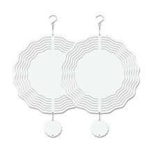 2 Pack 10 Inch Sublimation Wind Spinner Blanks 3D Wind Spinners for Yard and Ornaments Hanging Decoration