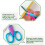 Conjunto de 6 tesouras de plástico para bordas de papel decorativas SIISLL, 12,7 cm (5 polegadas), coloridas 3