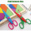 Conjunto de 6 tesouras de plástico para bordas de papel decorativas SIISLL, 12,7 cm (5 polegadas), coloridas 5