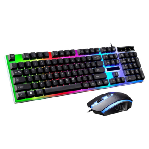 Gaming Keyboard and Mouse, Keyboard &Gaming Mouse LED Backlit (Illuminated Keys Black)