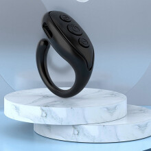 Bluetooth 5.3 Fingertip Remote Control Ring Selfie Photo Page Turner Flipping Video Controller for Phone Apps
