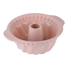 Moule à gâteau mousseline en silicone creux de 25 cm (10 pouces) à grain spiralé haute température, compatible avec les moules ronds en acier