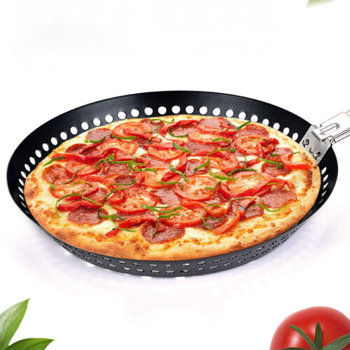 Non-stick pizzajernpander bageform pizzabageplade foldbar grillpande 2
