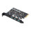 Μετατροπέας PCIe σε κάρτα USB 3.2Gen 2 με εύρος ζώνης 20Gbps, 5 θύρες (3X USB-A -2X USB-C), Διαχωριστής 1