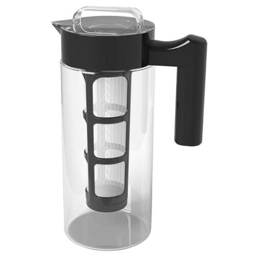 Cold Brew Coffee Maker, Glass Iced Maker and Tea Infuser with Leak-Proof Pitcher Mesh Filter