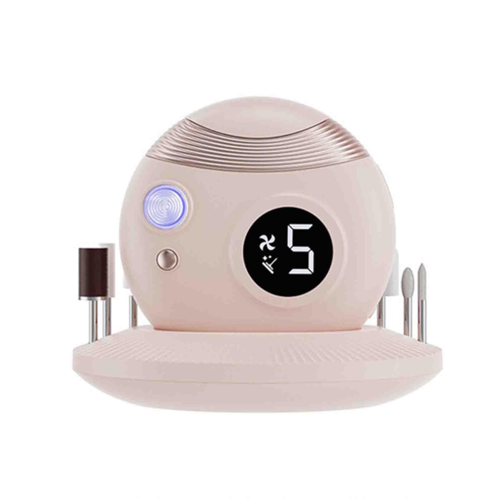 Pink Electric Nail Clippers For Seniors With Safe Arcshaped Opening, Low Noise, Typec Rechargeable
