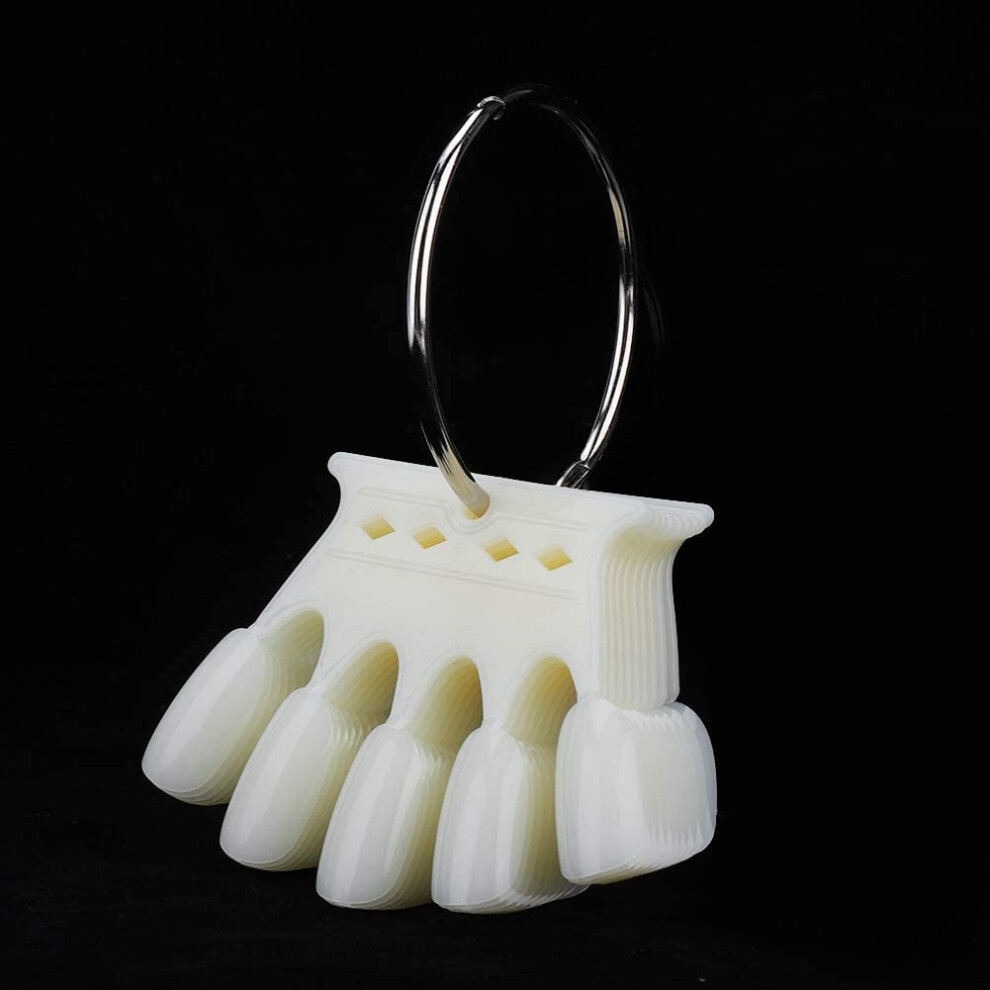 White 50Pcs Nail Art Practice Sticks Acrylic False Nail Display Tips For Gel Polish Color Testing