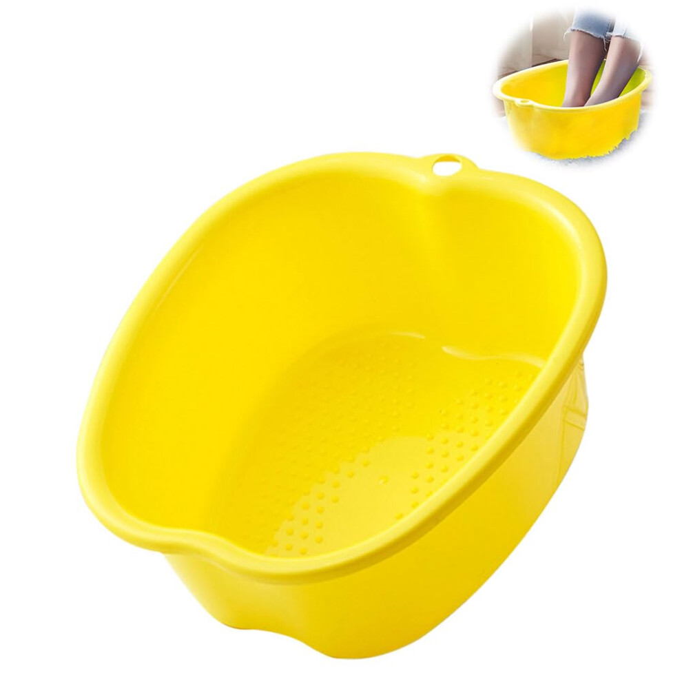 Yellow Foot Spa Tub With Massage Nodes And Heat Therapy For Home Dead Skin Removal Soak Basin