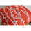 Μαξιλαροθήκη Coral Orange, 12x12 ιντσών με λουλούδια, τετράγωνη θήκη μαξιλαριού από 2
