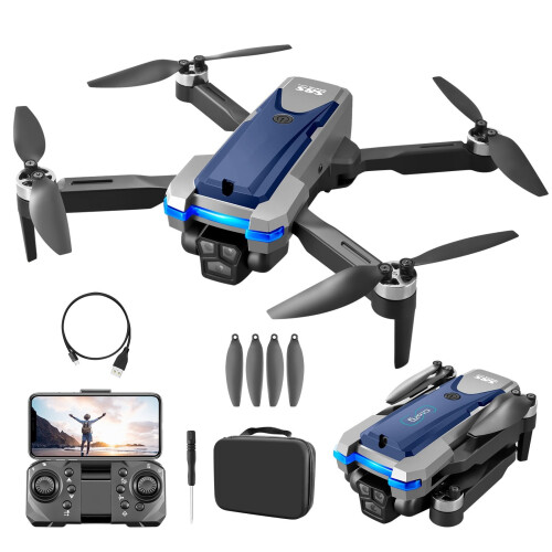 WJSXC Drone χωρίς ψήκτρες με κινητήρα και 3 κάμερες, αντοχή στον άνεμο, λειτουργία 2