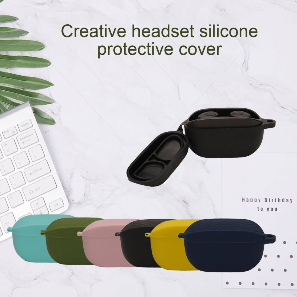 Susuchens Earphone Case Shockproof Soft Silicone Wireless Bluetooth-Compatible Earbuds Protective Cover For Compatible With Jbl Wave 100 9149926959229